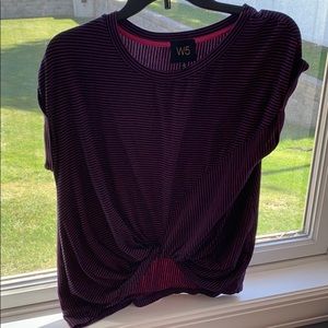 W5 top striped purple and navy